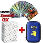 Испанскиеанглийские карты GX VMAX Flash Pokemon Pikachu, игровые карты, держатель для карт, альбом, Жесткий Чехол, книга, коробка для хранения
