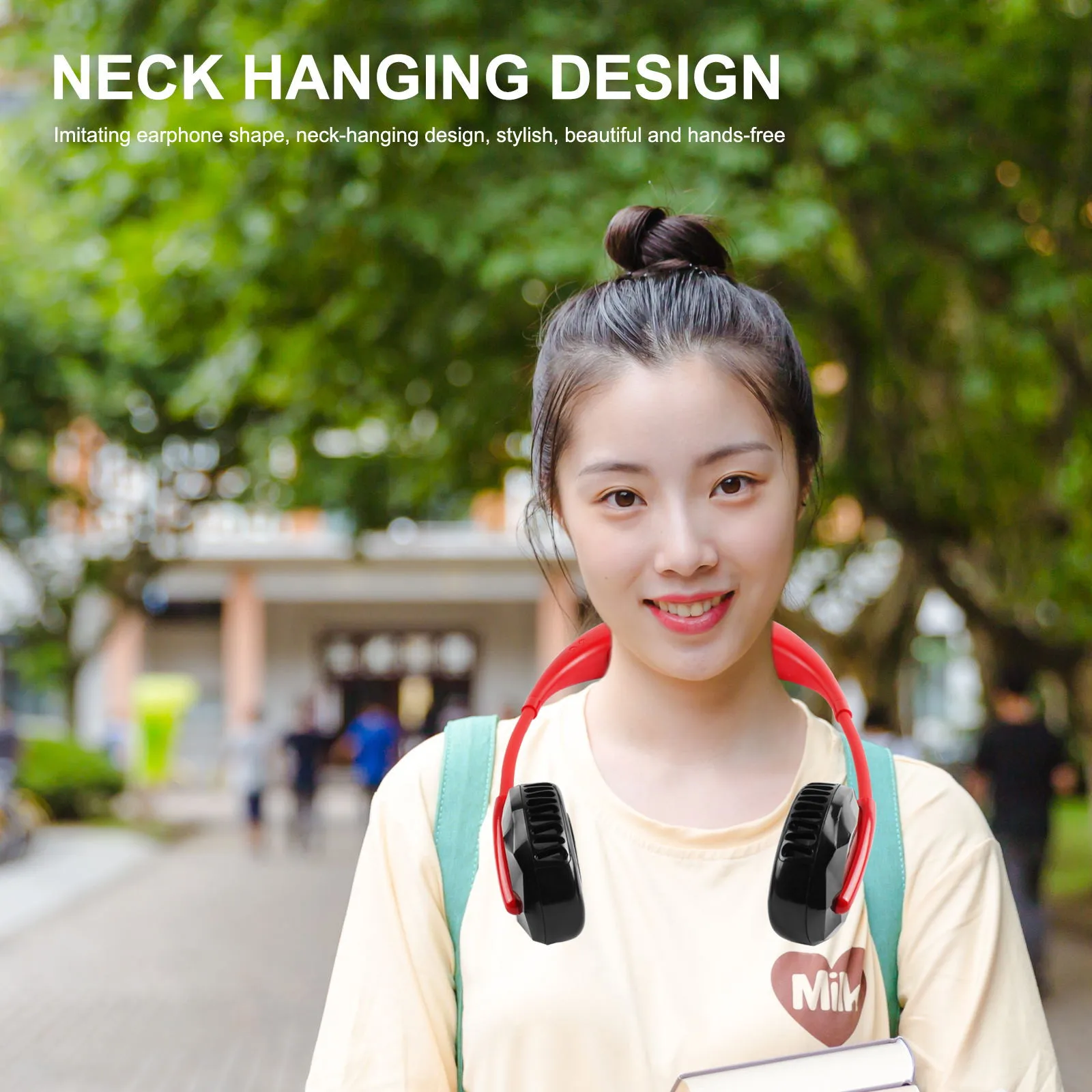 Портативный спортивные вентилятор USB Перезаряжаемые шейным ленивый Шейная лямка