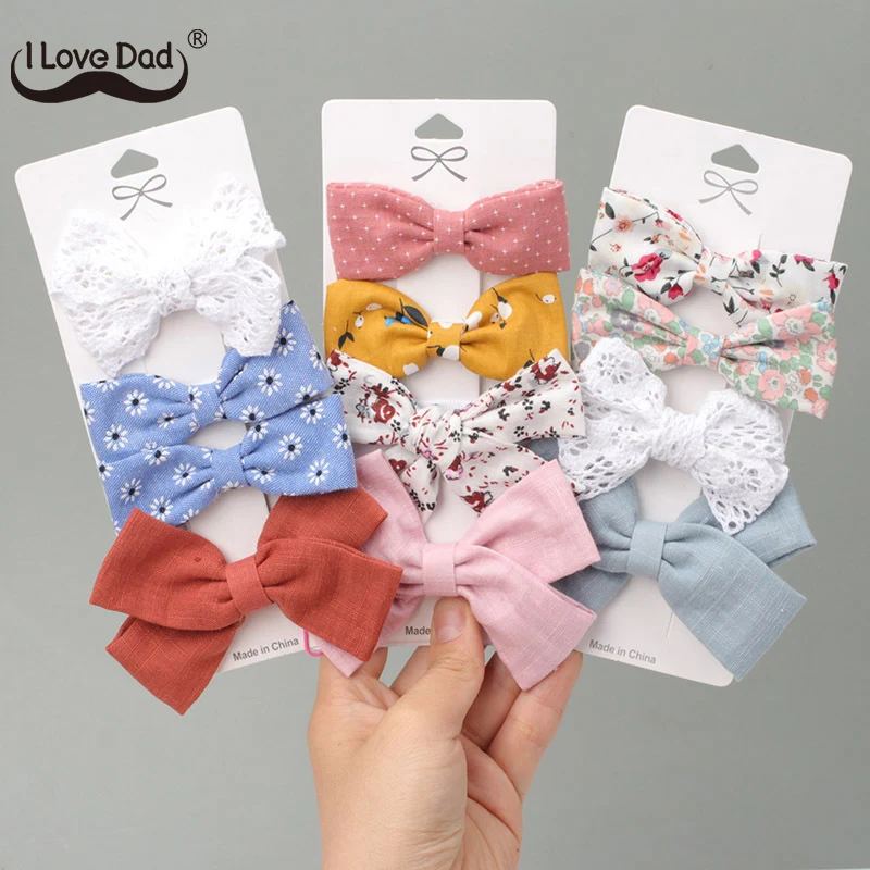 4 шт./компл. кружевное платье с цветочным рисунком для маленьких девочек заколки