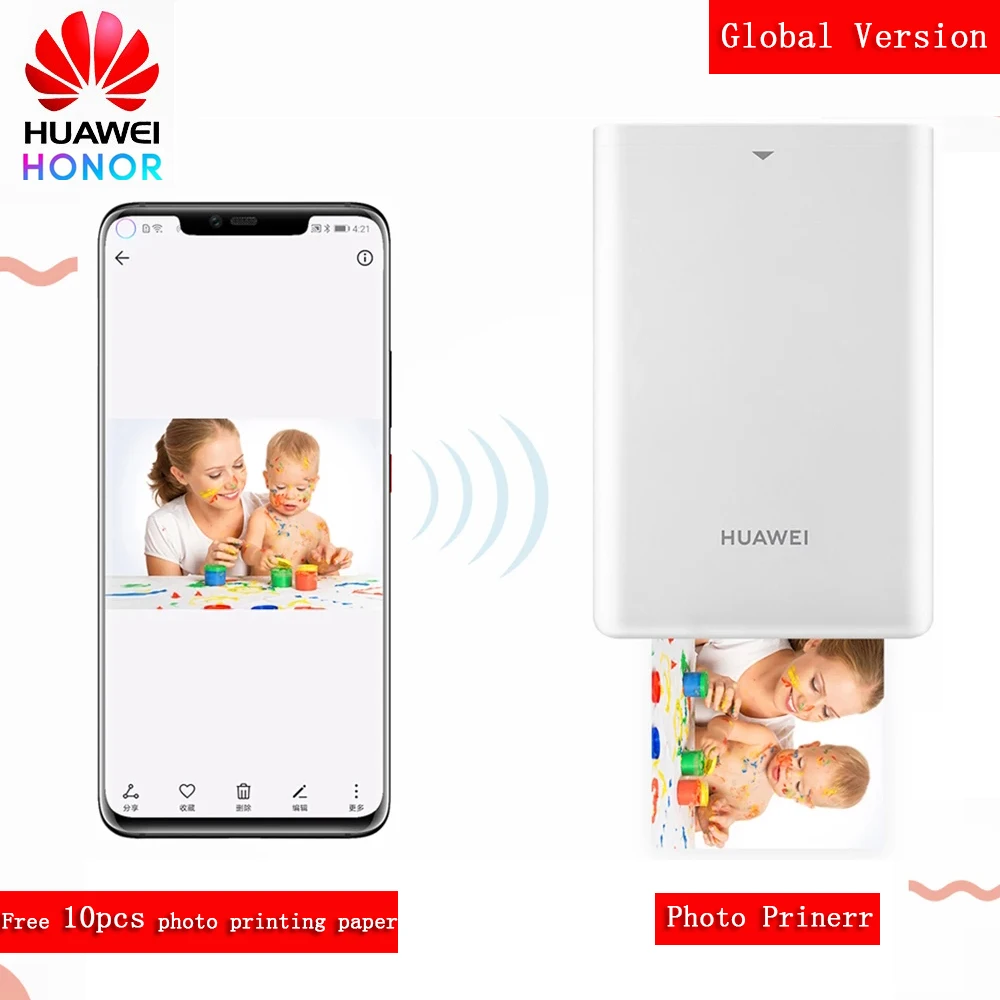 Huawei фотопринтер AR мини портативный карманный CV80 313*490 DPI Беспроводная Bluetooth 4 1 DIY