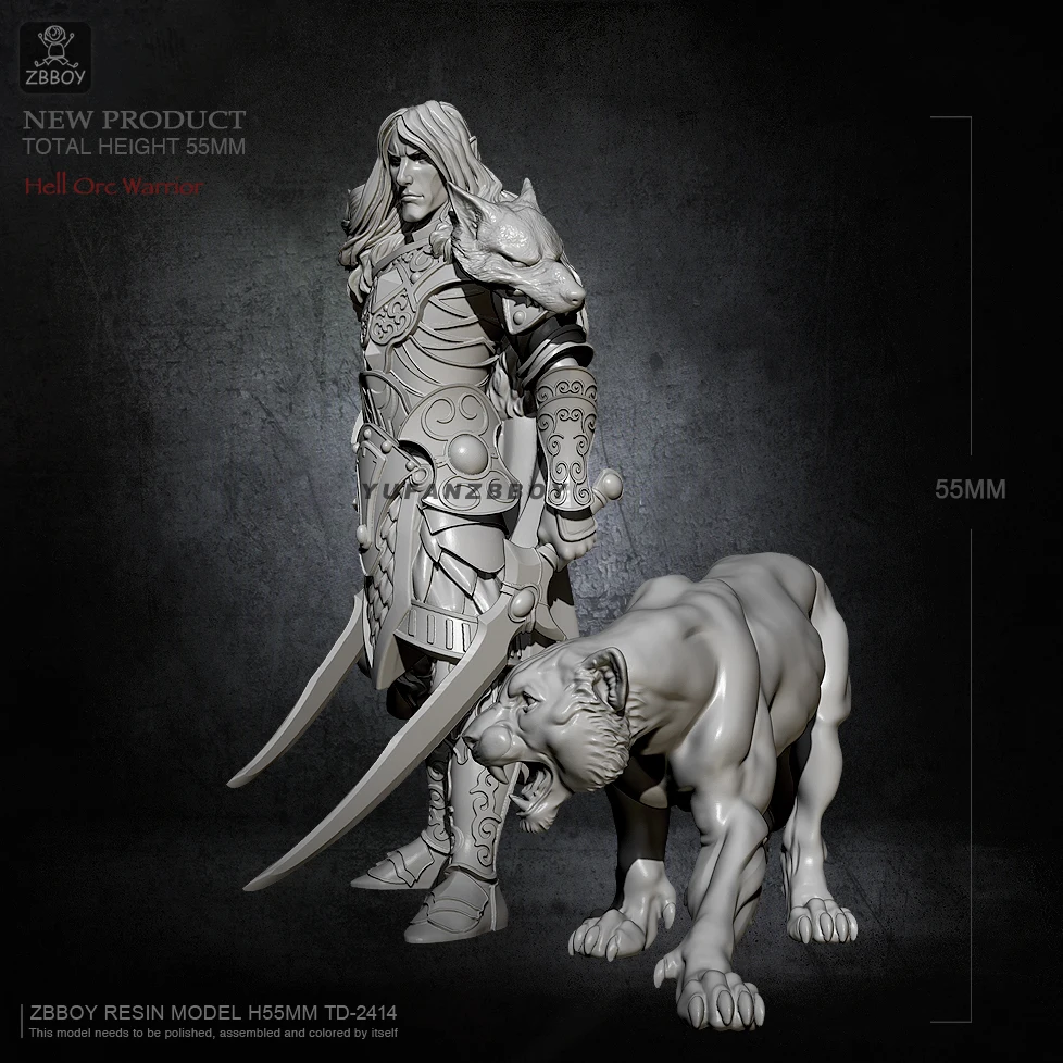 55 мм Смола Модель Комплект Принц и лев самосборка