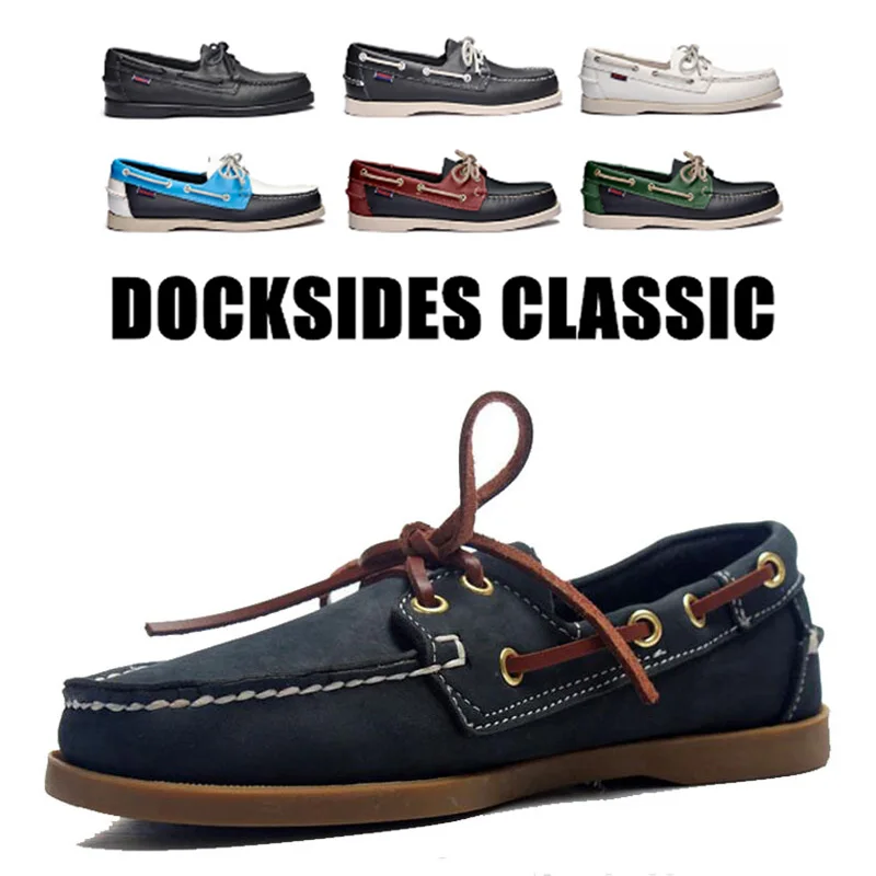 Мужская повседневная обувь для вождения из натуральной кожи Классические