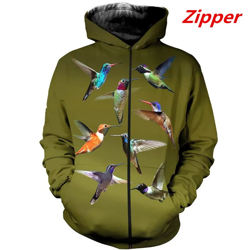 

Beautiful Hummingbird 3D Print Hoodie Man Women Zipper Pullover Sweatshirt Casual Unisex Jacket Style-H-414