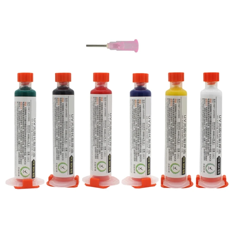 

H7JB UVh900 УФ отверждаемая паяльная маска (высокая) Механическая УФ светильник лампа отверждаемая паяльная маска Bga Pwb чернила черный/синий/зеле...