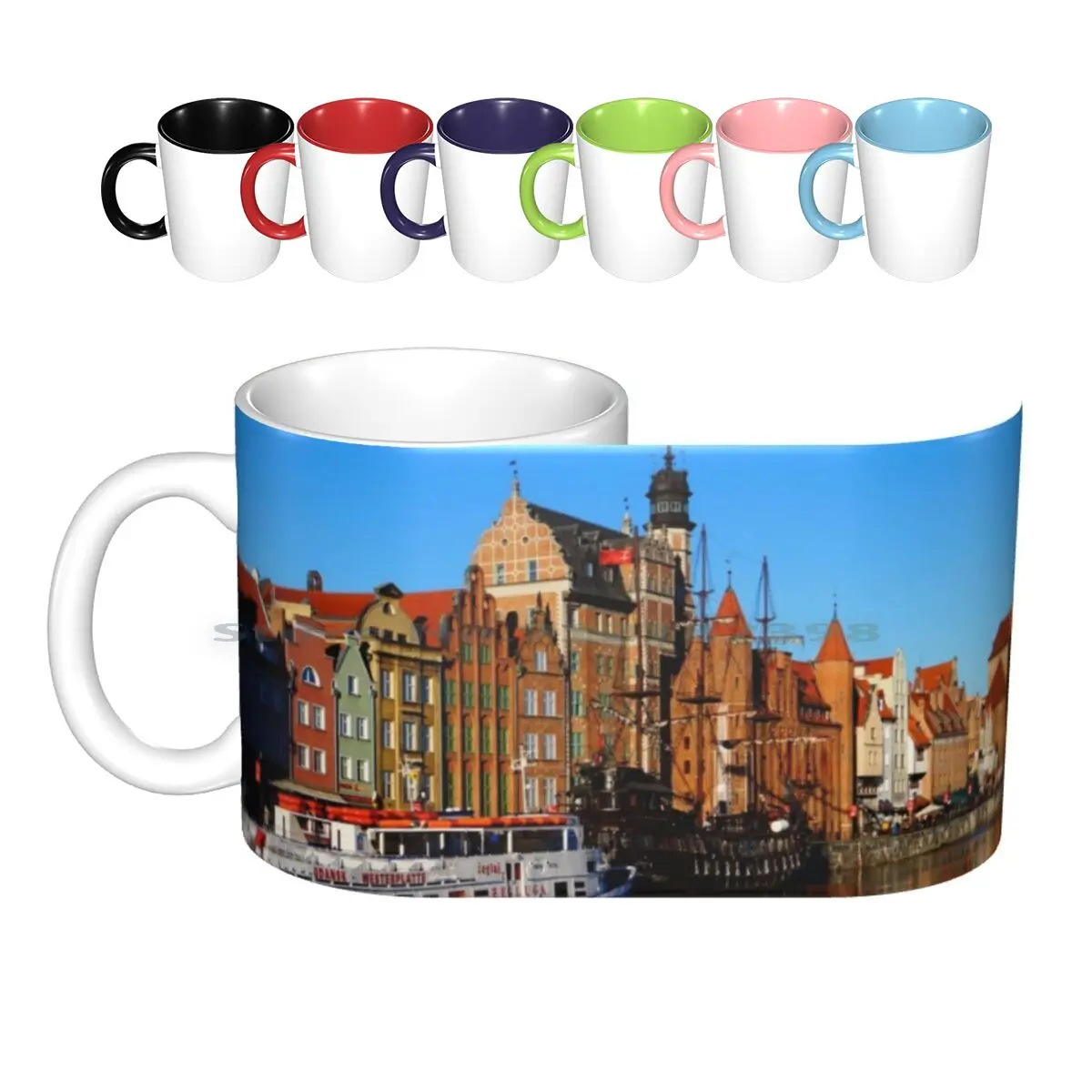 Керамические кружки Гданьск кофейные чашки Кружка для молока и чая польский