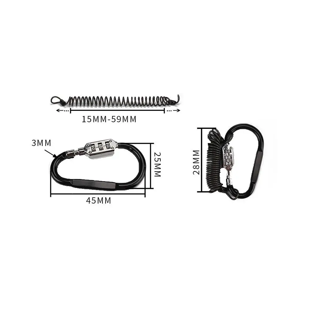 

Motorcycle Motorbike MTB Bike Helmet Anti-theft Rope Disc Lock Password Padlock