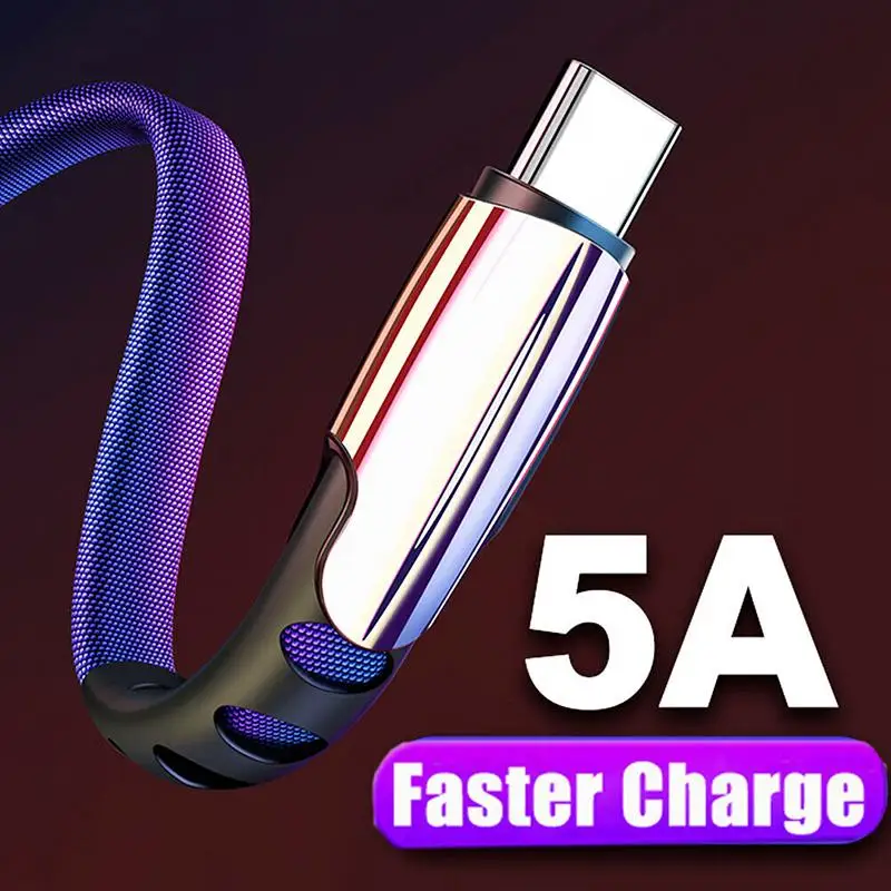 5А быстрая зарядка USB Type C кабель для синхронизации данных Micro плетеный Samsung A10 M10 A21