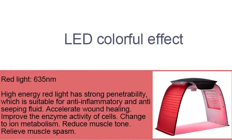 

Moisturizing Spray Beauty 7 Photon Colors Acne Treatment Led Light Therapy Pdt Facial achine