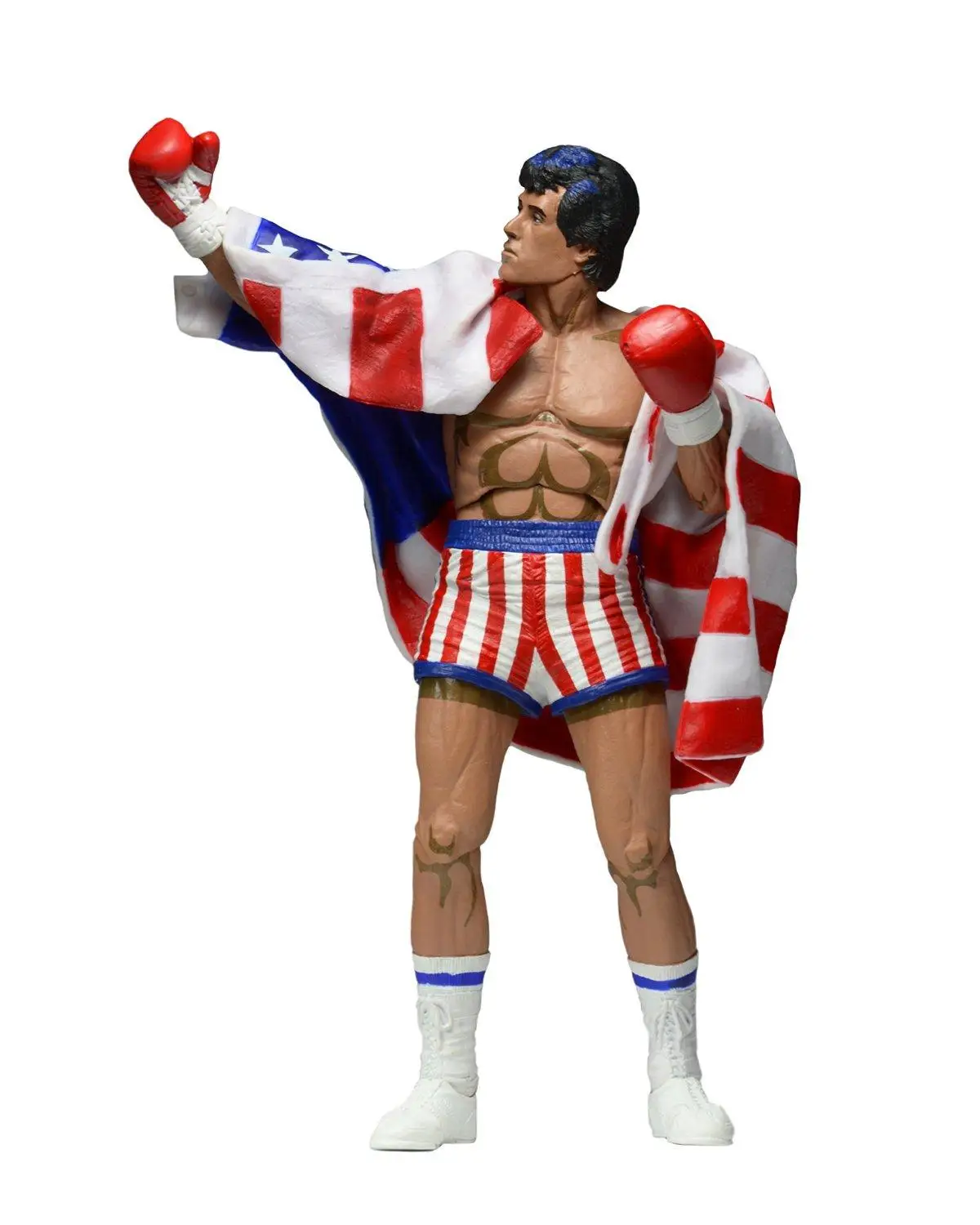 NECA классический вдохновляющий спортивный фильм боксер Rocky с национальным флагом