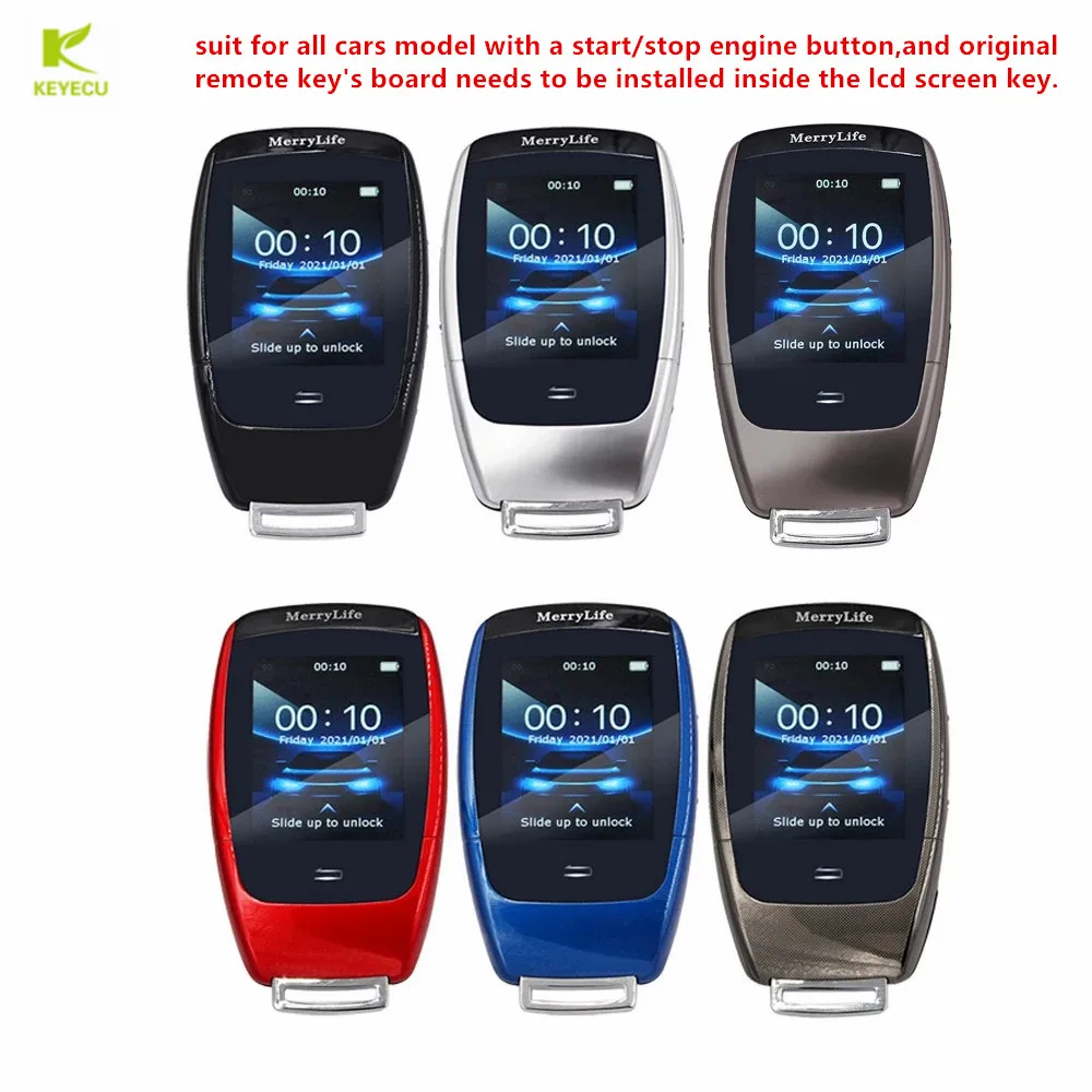 

KEYECU Modified Smart Keyless Remote Key with LCD Screen for Mercedes-Benz S Class 500L S450L for BMW Audi Toyota Ford Kia