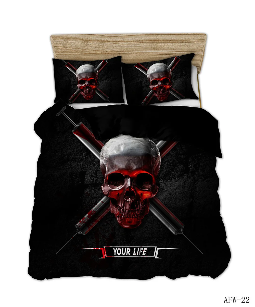 Комплект постельного белья для взрослых с принтом морского Жнеца черепа | Дом и