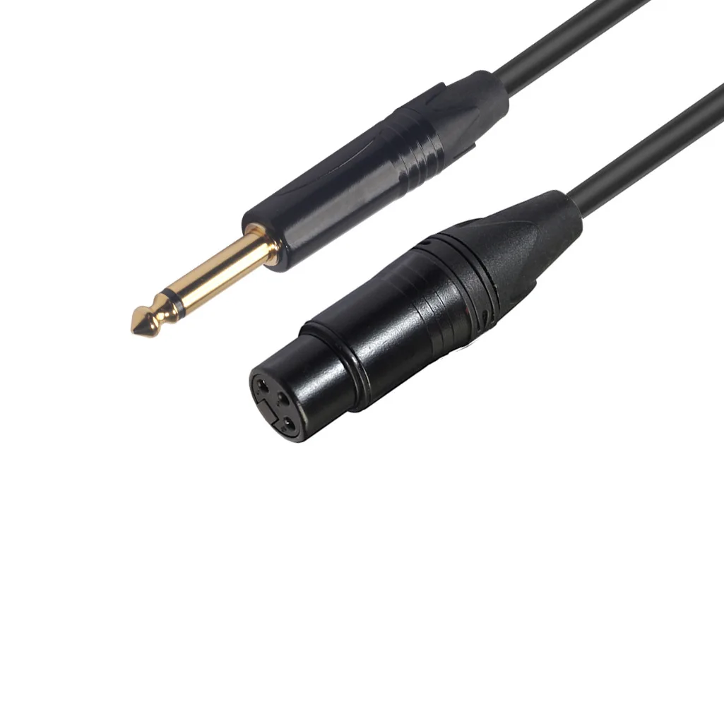

6.35mm Male TO Canon XLR Female Dual Shield 6.35 Stereo Male Head To Canon Public Mixer K Song Sound Card Audio Adapter Cable 3M