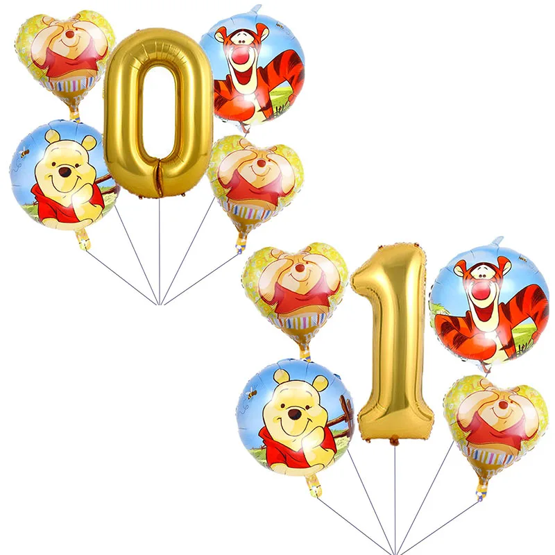 Disney вини пух из мультфильма серии алюминиевые воздушные шары фольги в виде цифр