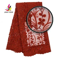 sequined embroider lace fabric burgundy party embroidery elegant french african nigerian latest design 2020 sequence