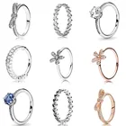 Женское кольцо из серебра 925 пробы, со сверкающей короной