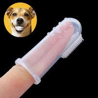 1pcs finger latex brush toothbrush pet dog cat teeth care fashion cleaning supplies teddy dog brush bad breath tartar teeth tool