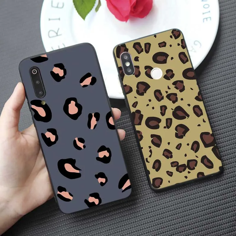 For xiaomi mi 9 pro 9t se 8 pocophone f1 mix 3 Clear Soft Silicone Phone Case Leopard Print |