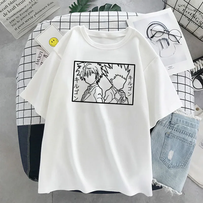 Футболка Hunter X Hisoka Женская свободная с коротким рукавом в стиле ольчзанг