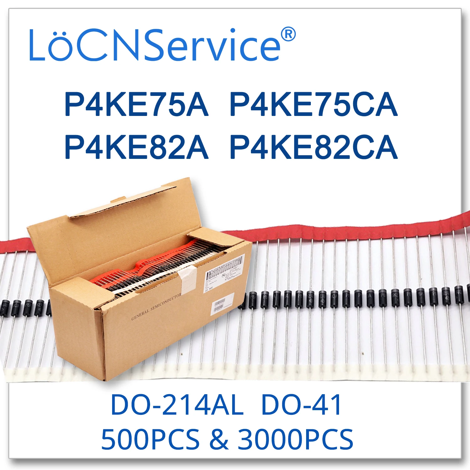 ТЕЛЕВИЗОРЫ LoCNService DO-41 P4KE75 P4KE75A P4KE75CA P4KE82 P4KE82A P4KE82CA 500 шт. 3000 UNI BI DIP высокого качества