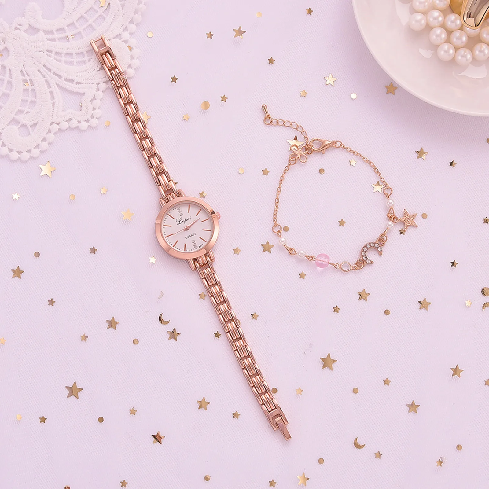 

1 set Ladies Watch 2020 Stainless Steel Mesh Women Watch Fashion Small Exquisite Watch European Style Quartz Movement Watches