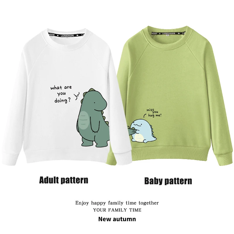 

JXYSY Family Sweaters Little Dinosaur Sweatshirts For 2020 Spring And Autumn Clothes Family Clothing Mom Dady Son Outfits