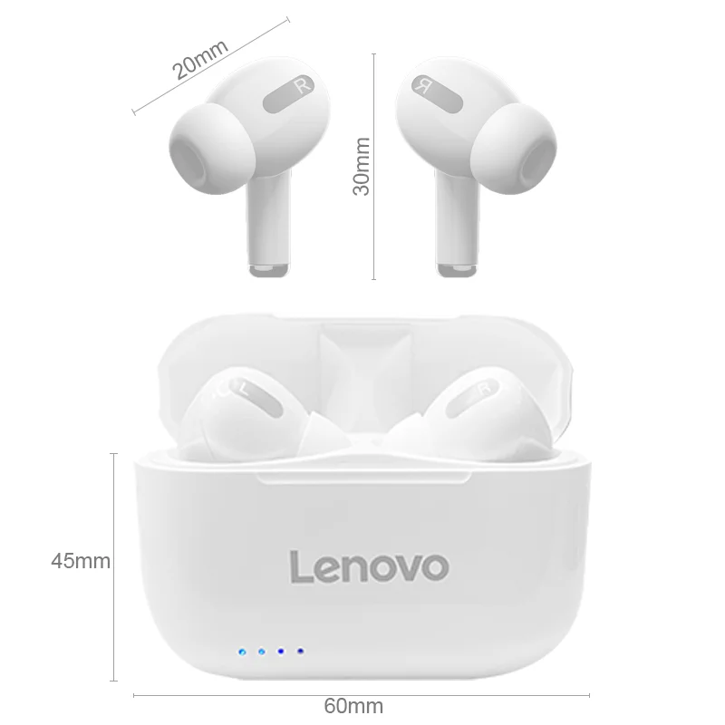 lenovo lp1s tws bluetooth 5 0 earphones charging box wireless headphones stereo earbuds headsets with microphone for androidios free global shipping