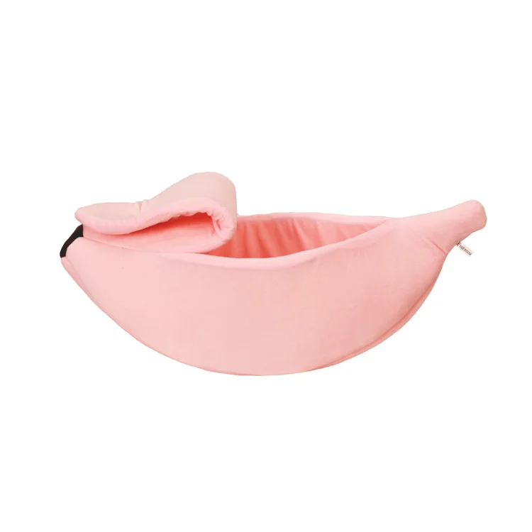 Pink Коврик в форме банана для домашних животных, собак, кошек, кроватей, прочный питомник, собачка, щенок, подушка, корзина, теплые переносные принадлежности для собак, кошек, S/M/L/XL - Цвет: Pink