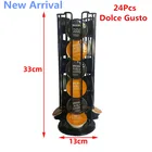 Новинка, металлический держатель для кофейных капсул черного цвета, железная Хромированная Подставка, стойка для хранения капсул кофе Dolce Gusto, бесплатная доставка