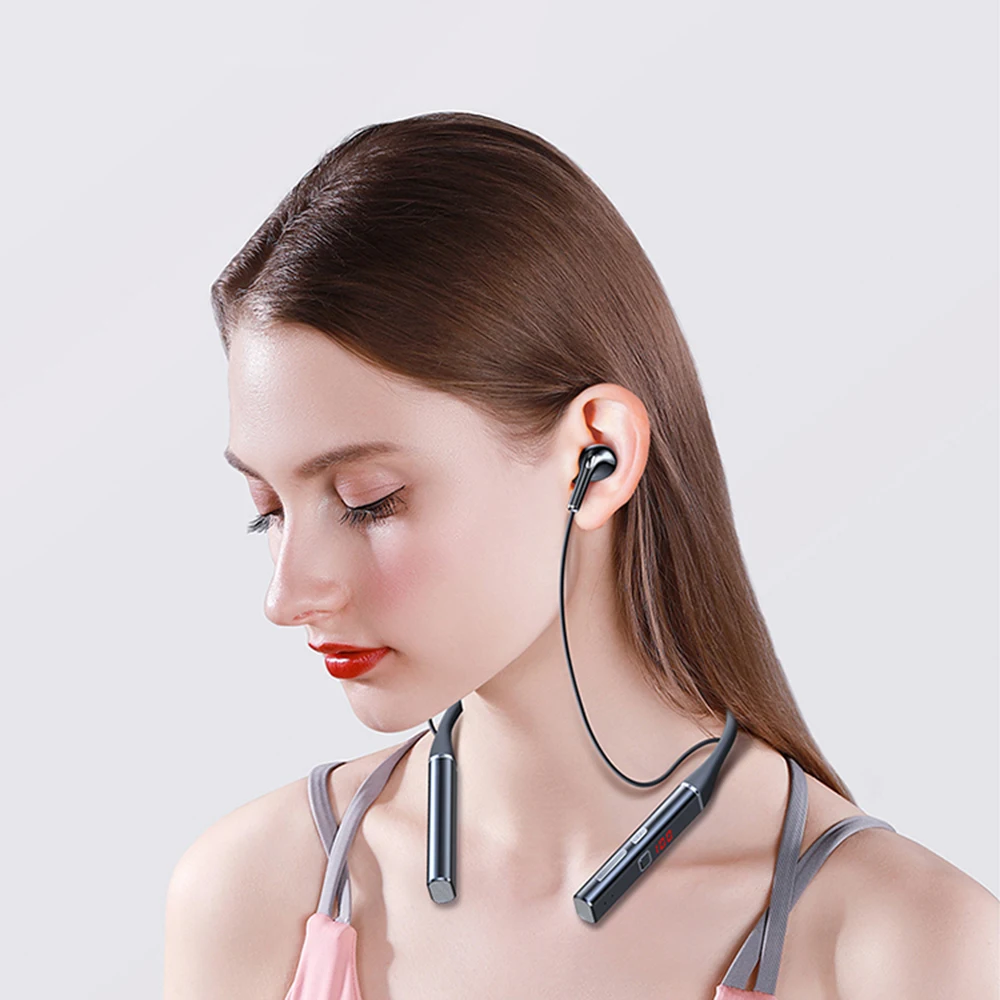 

Neckband Headphone Bluetooth-Compatible 5.0 Earphone Stereo Bass Support EQ Magnet Headset Wireless HiFi Sound Stereo Headset