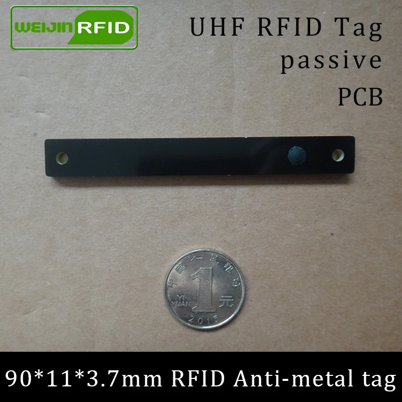 UHF RFID Анти металлическая метка 915 МГц 868 Alien Higgs3 EPCC1G2 6C 90*11*3 7 мм стойка для хранения