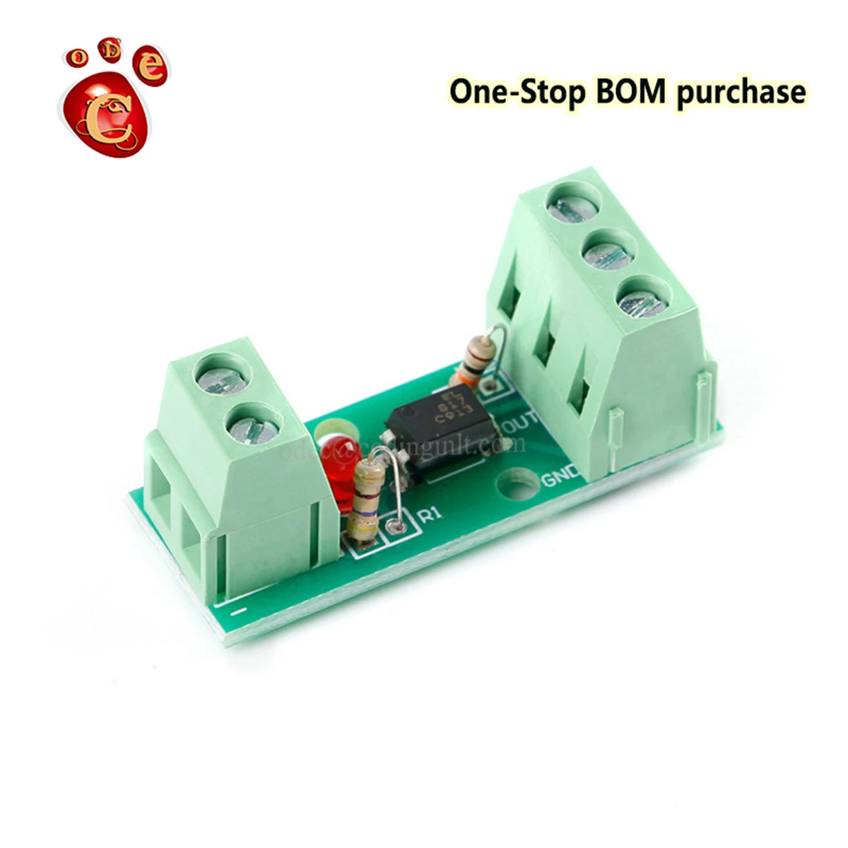 1 Channel Way Optocoupler Isolation Module PC817 EL817 3V-5V 12V 24V Photoelectric Isolator Rail Holder PLC Drive Motor Board