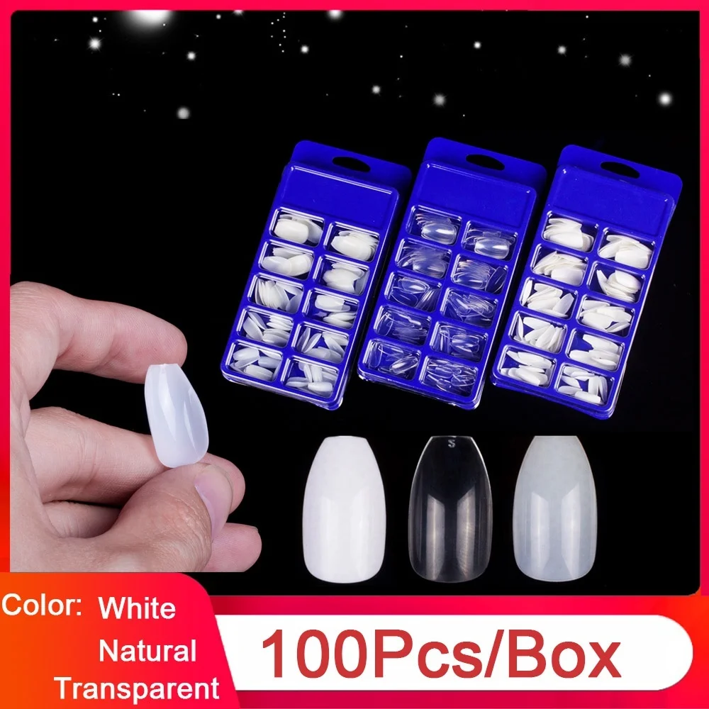 100 шт./коркор. короткий гроб балерины натуральные белые прозрачные искусственные