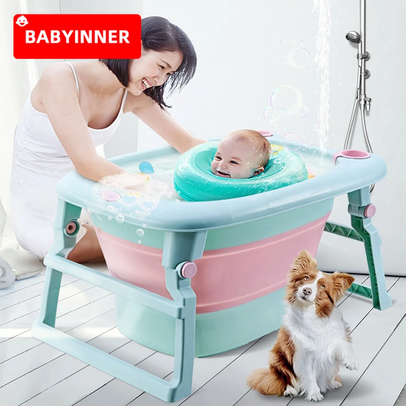 Babyinner Детская ванна Складная портативная Ванна баррель для младенцев