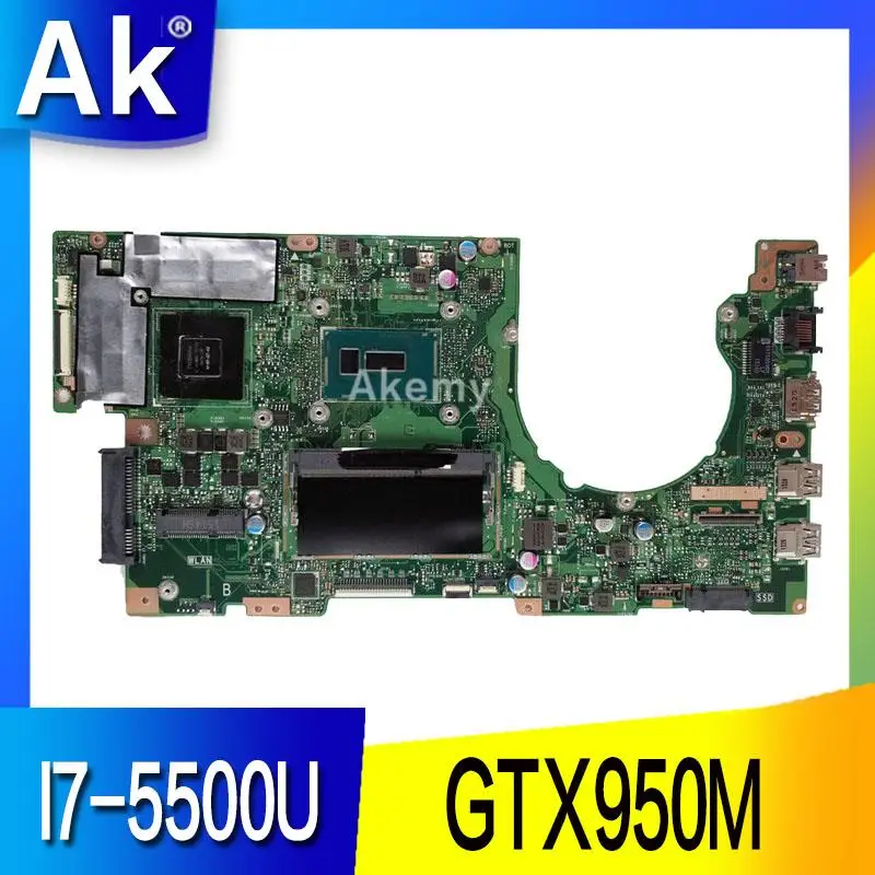

AK K501LX материнская плата для ноутбука ASUS A501L V505L K501LX K501LB K501L K501 тестовая оригинальная материнская плата 4G RAM I7-5500U GTX950M