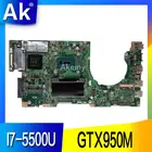 AK K501LX материнская плата для ноутбука ASUS A501L V505L K501LX K501LB K501L K501 тестовая оригинальная материнская плата 4G RAM I7-5500U GTX950M