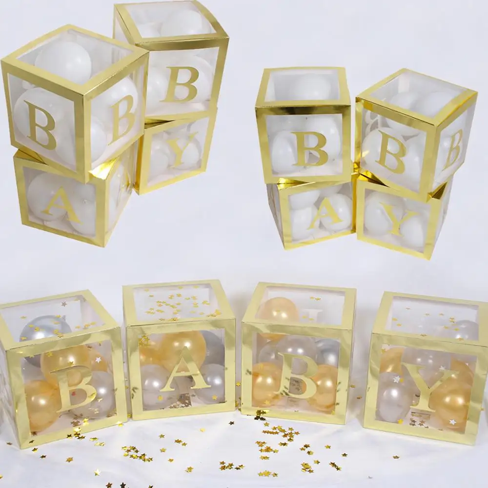 Прозрачная коробка с английским именем и алфавитом украшение для хранения