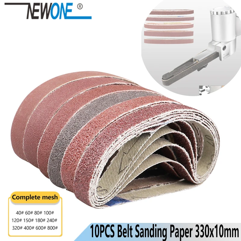 10pcs​ Grinding Sanding Belt multi-Grit Sanding Paper 453x15mm Sander Belt for Angle Grinder belt sander Machine abrasive tool