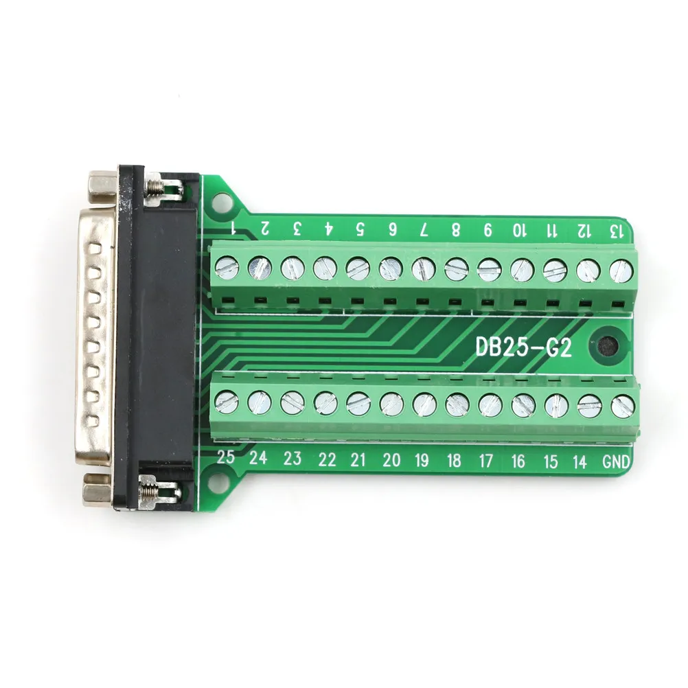 1 шт. DB25 папа 25Pin разъем Breakout PCB плата 2 ряда клепки терминалы Разъемы | Обустройство