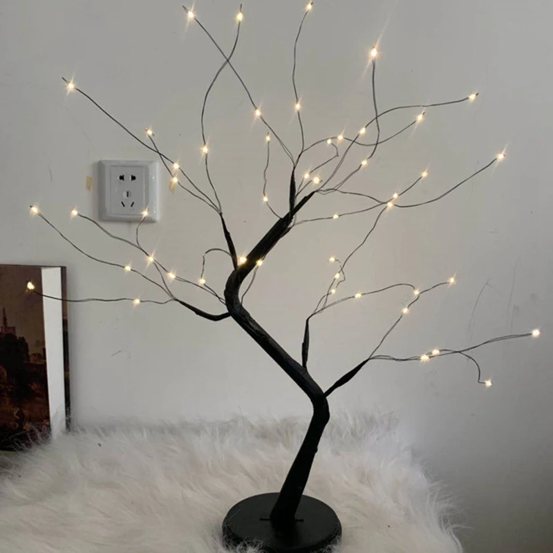 Рождественский светодиодный онарь светодиодная лампа в виде ветки ивы