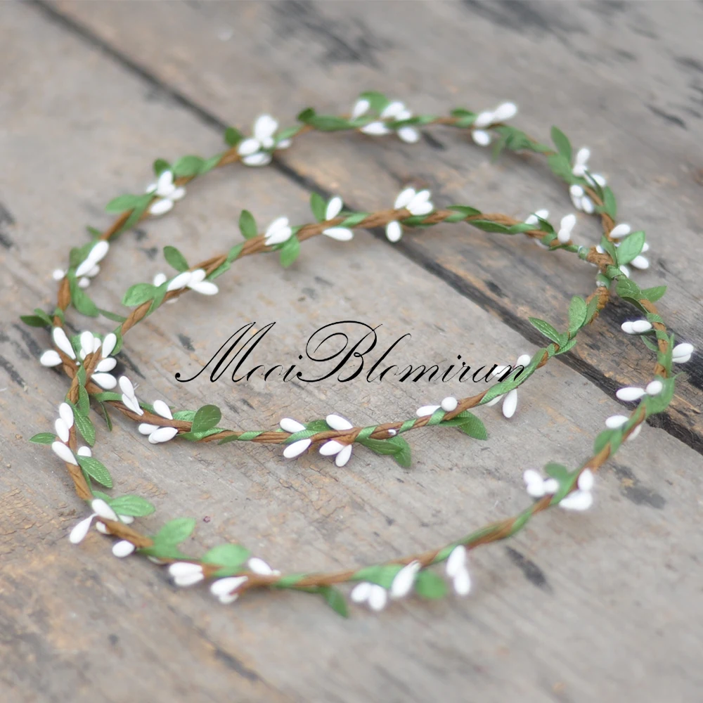 10 шт. НОВЫЕ Изящные Нежные разноцветные ягоды Pip зеленые листья цветы Корона