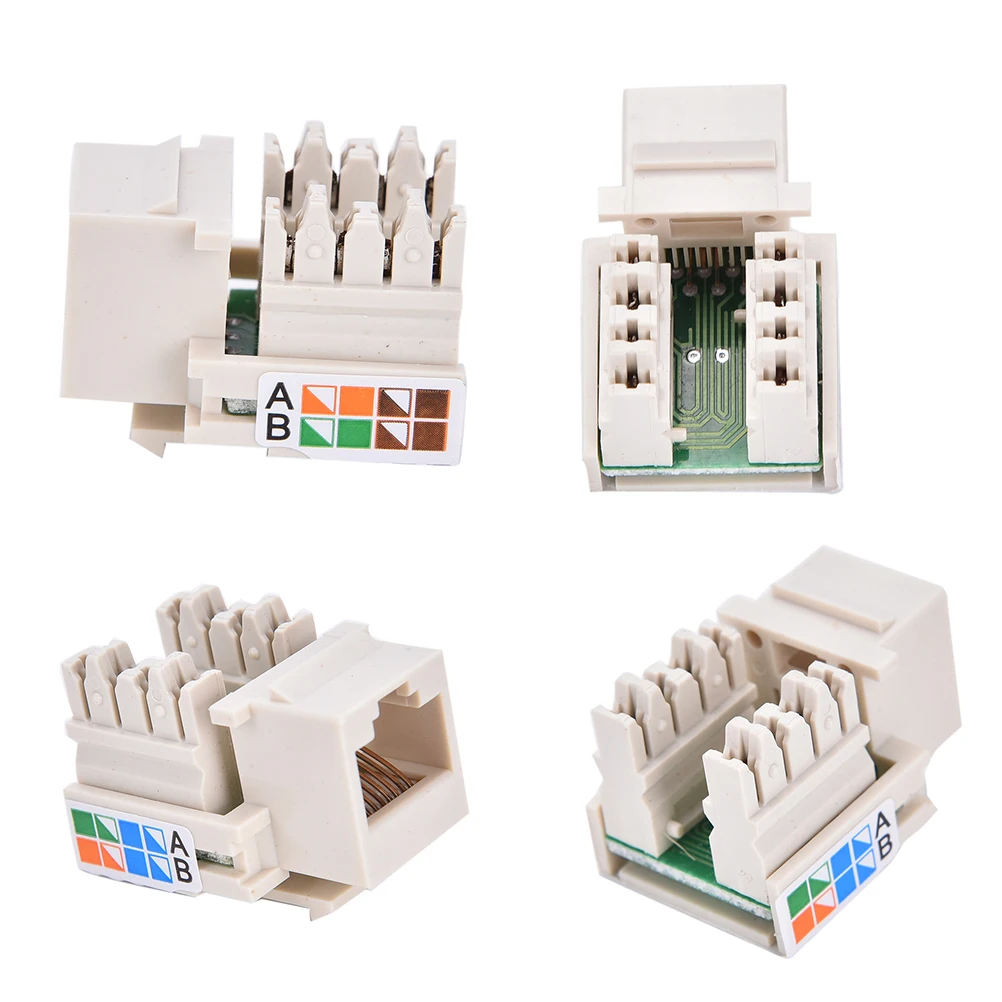 

New Cat5 RJ45 Punch Down Keystone Jack CAT5 Network Ethernet RJ45 White Lot 3cm x 2cm x 2cm Ethernet RJ45 Wit Lot