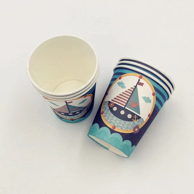 Товары для вечеринок синие одноразовые наборы посуды детей на день рождения