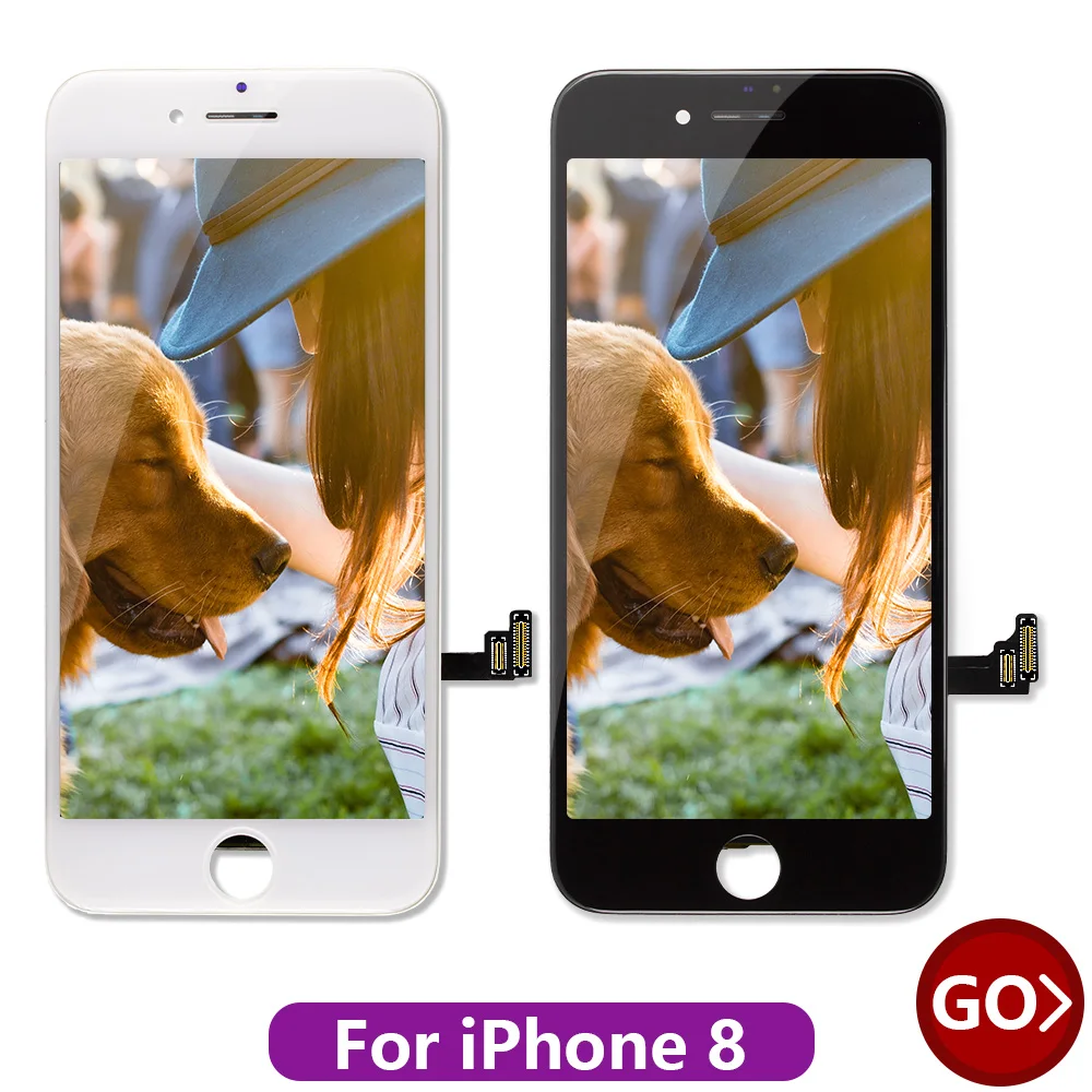 Белый и черный AAAAA пожизненная гарантия абсолютно для iphone 8 Plus 8+ 5,5 ''ЖК-дисплей кодирующий преобразователь сенсорного экрана в сборе+ подарок