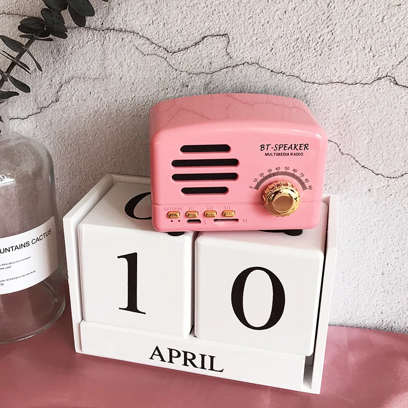 Bluetooth Колонка ICL в стиле Одри для девушек Беспроводная мини ретро музыкальный