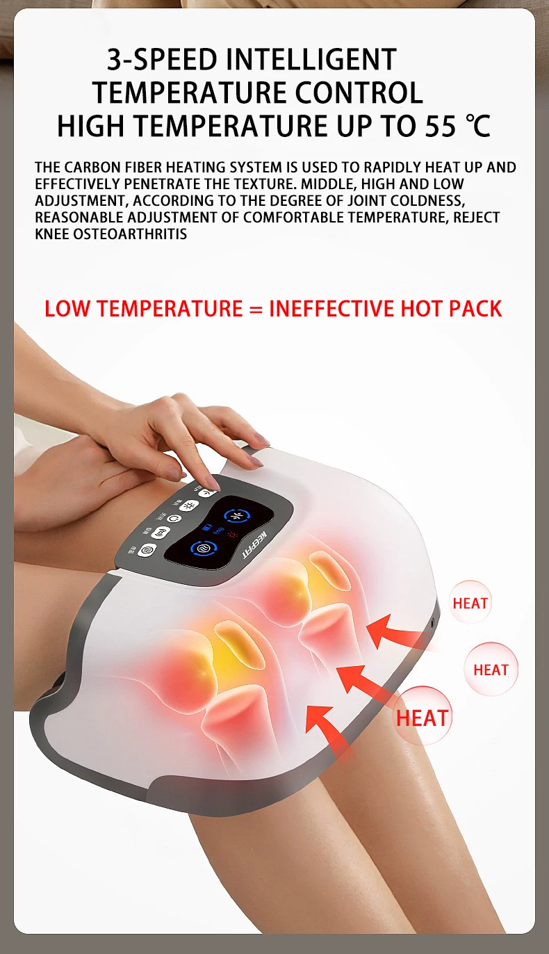 Массажер коленный 4d двойной с инфракрасным подогревом высокочастотный