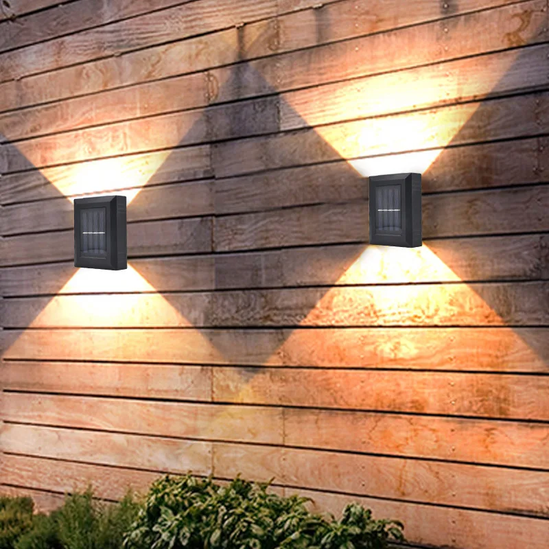 

Solar LED Light Outdoor Street Wall Lamp Garden Christmas Home Stair Decoration Sensor Up And Down Landscape Terrace Courtyar