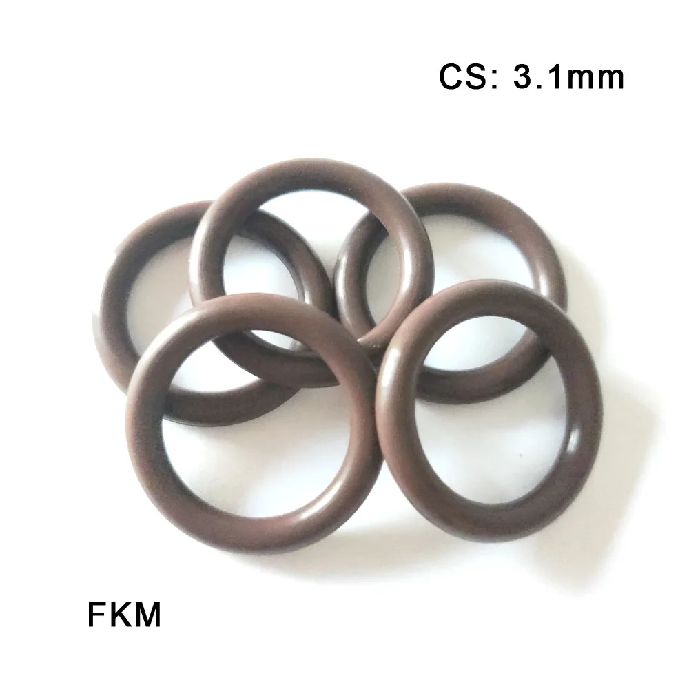 

FKM Seal Ring CS 3.1mm Thickness Fruorine Rubber Gaskets Outer Diameter OD10~300mm Washer Oil-Resistance For Car Auto Machine