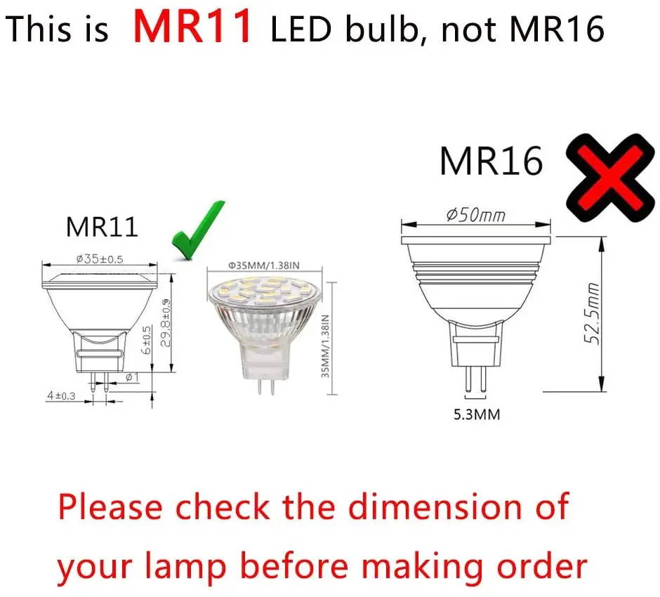 10 светодиодный т. светодиодные лампы 3 Вт MR11 GU4.0 20-25 эквивалент галогенных ламп GU4