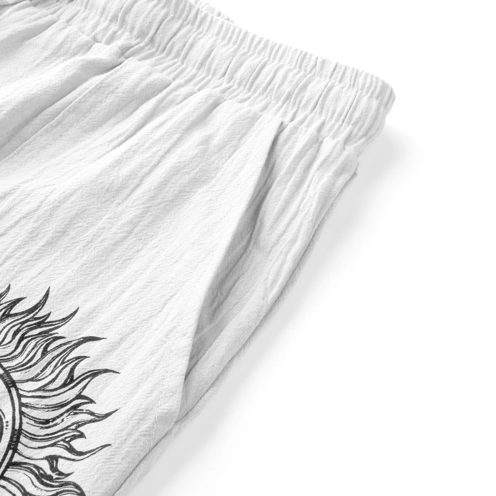 

New Men's Casual Pants Sun Flower Print Full Length Pants Pocket Drawstring Trousers Daily High Quality Comfy Pant