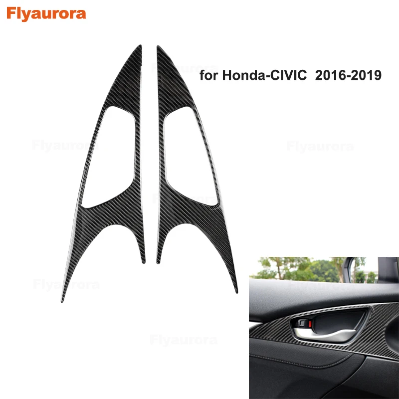 Внутренняя дверная ручка карбоновая рама для салона автомобиля Модификация аксессуары для Honda CIVIC 10th Generation Civic